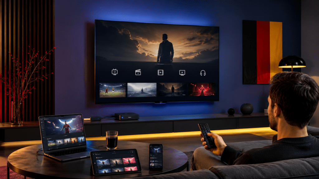 Germany IPTV Erfahrungen auf Smart TV Fire TV Stick und mobilen Geräten