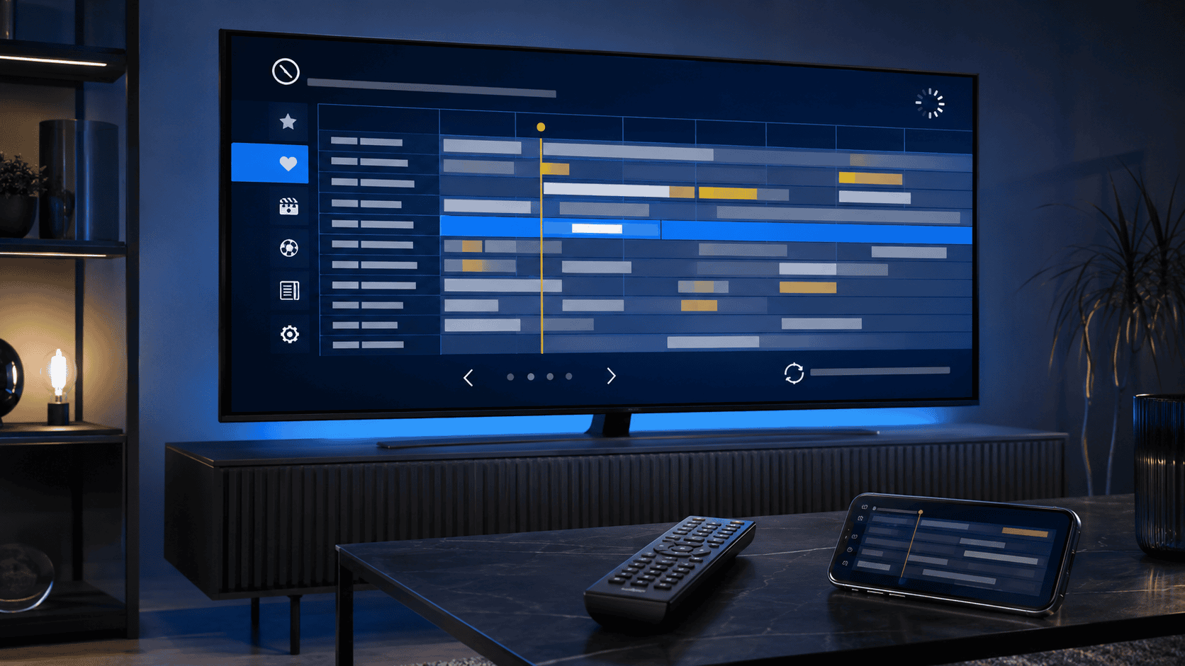 IBO Player EPG und Senderstruktur auf einem Smart TV