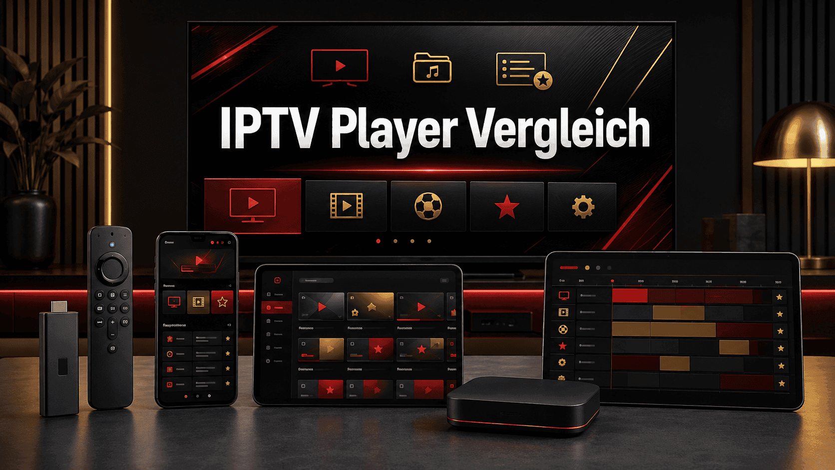 IPTV Player Vergleich Smarters IBO Player Pro und TiviMate auf Smart TV Fire TV und Smartphone