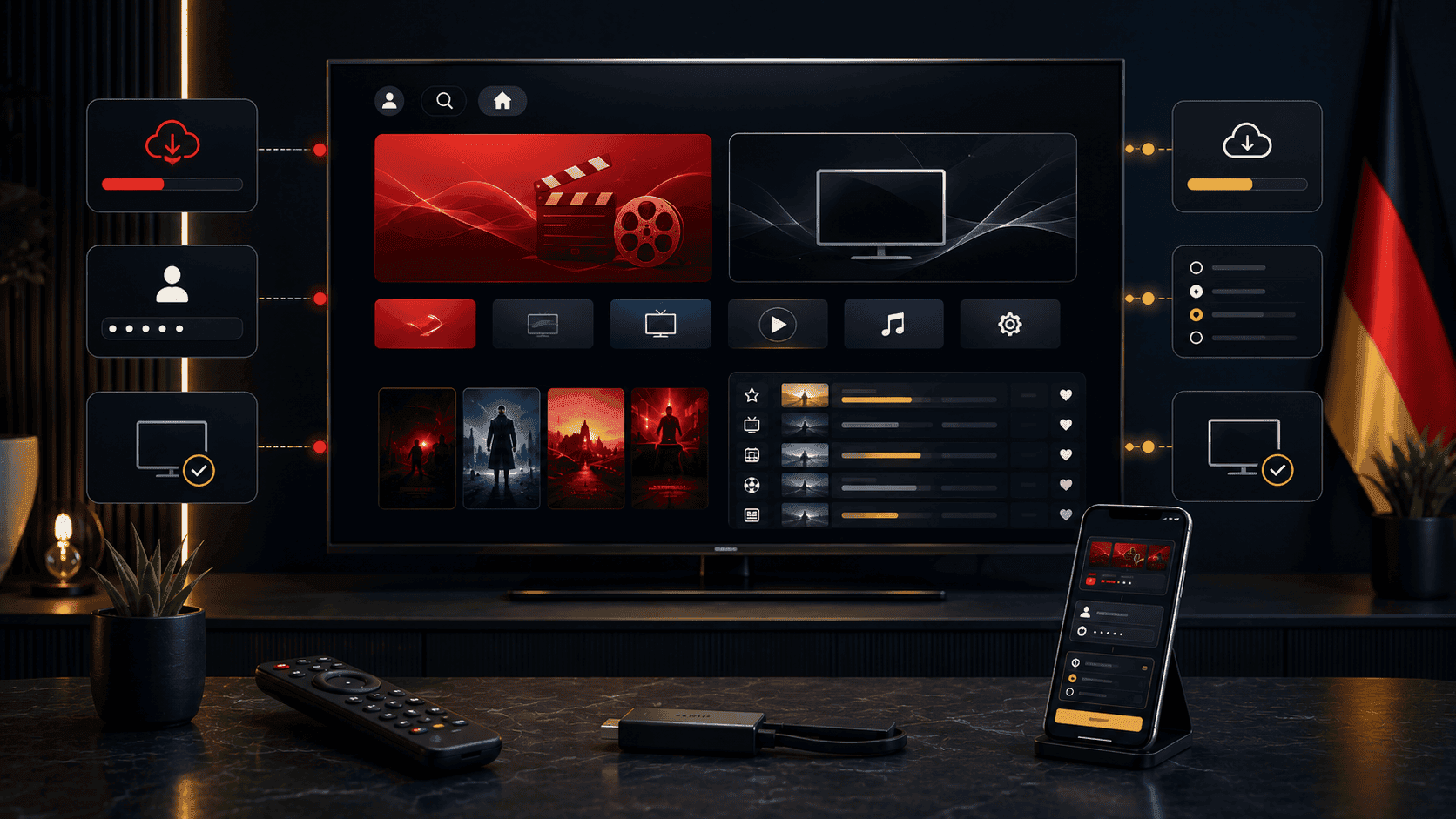 Netflix und IPTV auf Smart TV und Fire TV einrichten